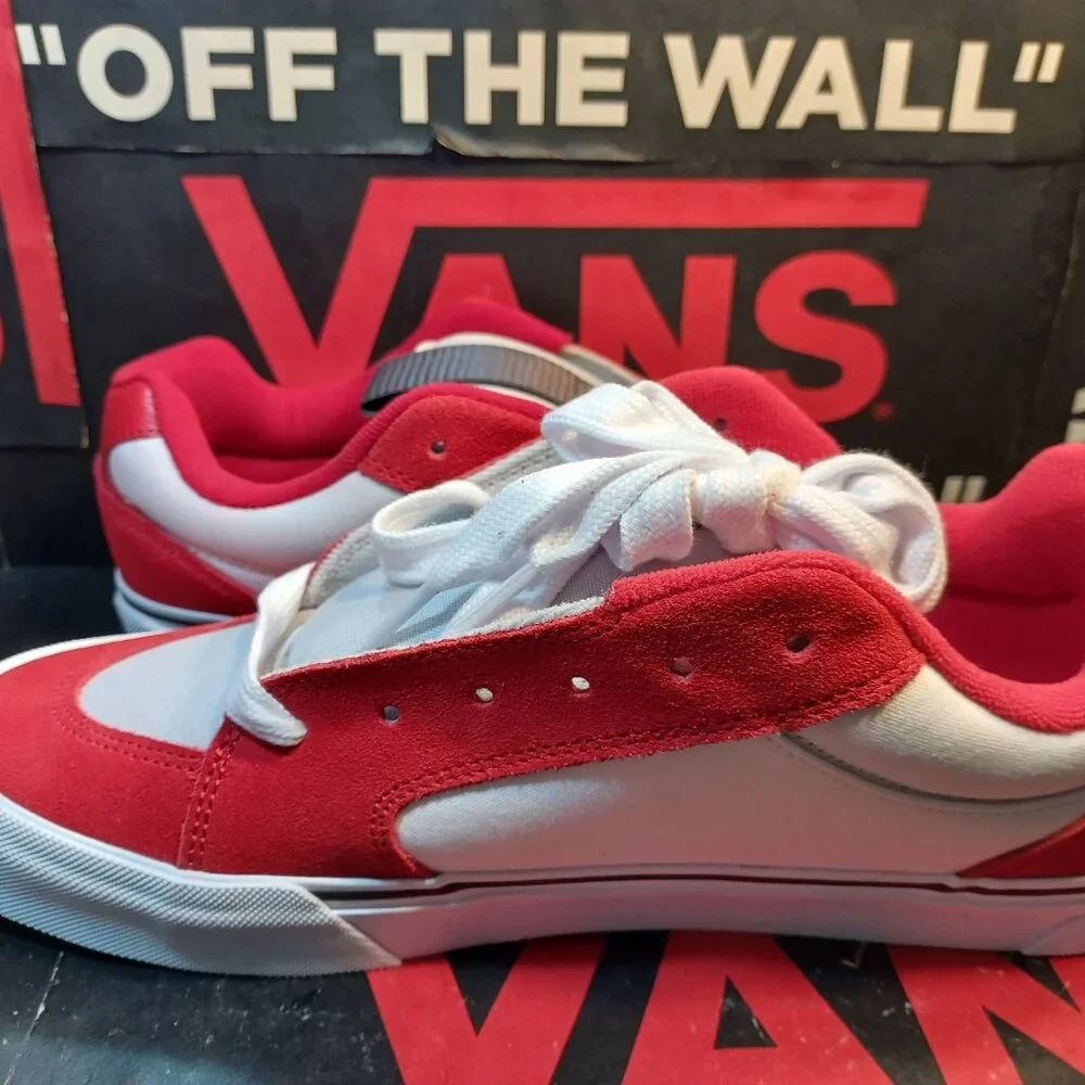 Vans Men's U.S. 13 Chukka Push LS Racing Red/White VN000CZW6RT
